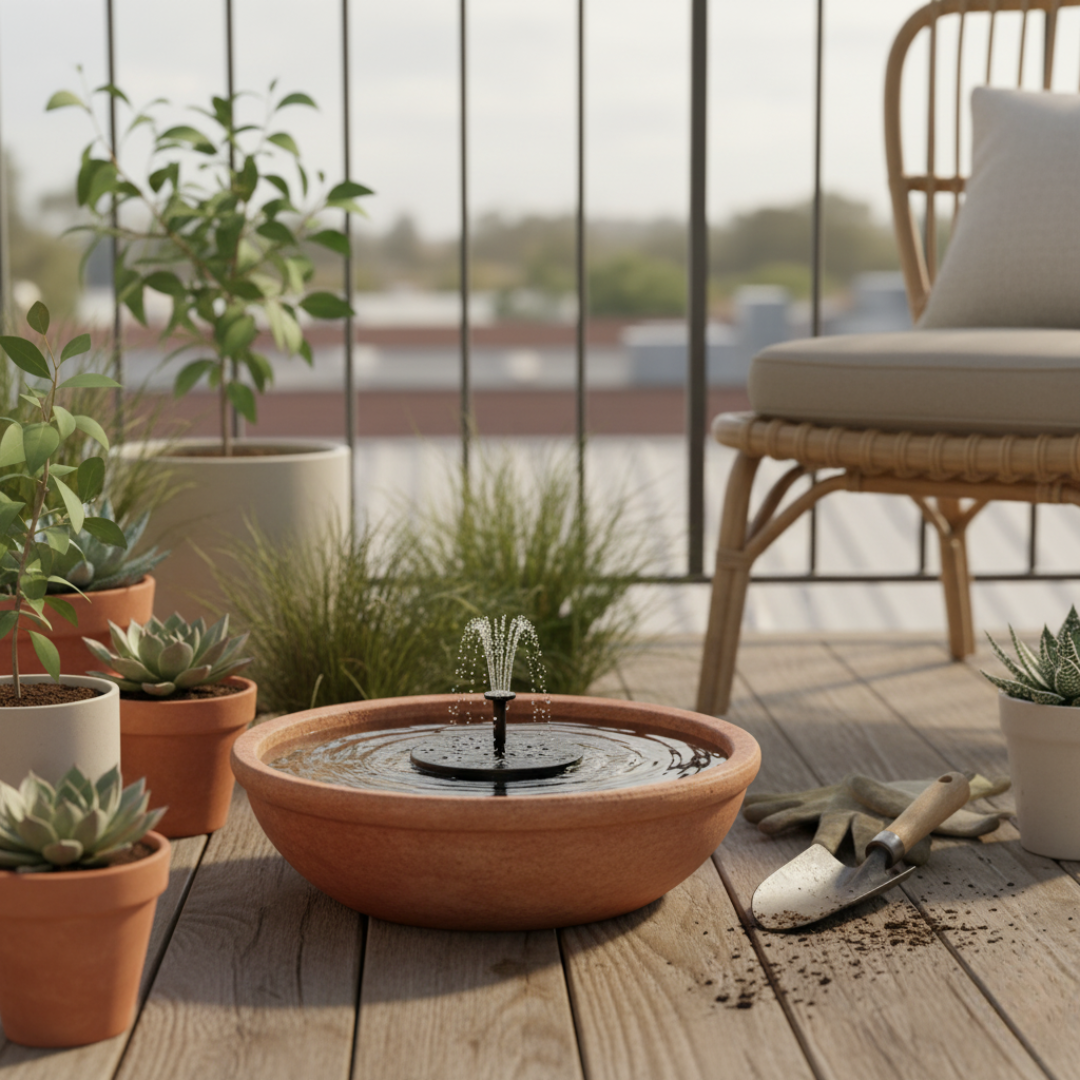 FloraFontana™ - Solar Fountain - Bring your own bowl