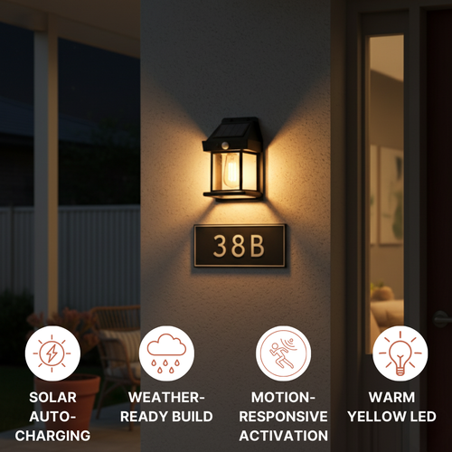 Emberly™ Solar Wall Light