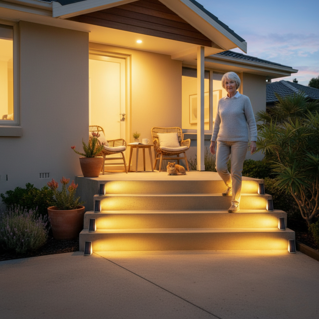 LuxStep™ Solar Step Lights — Warm, Safer Steps in Minutes