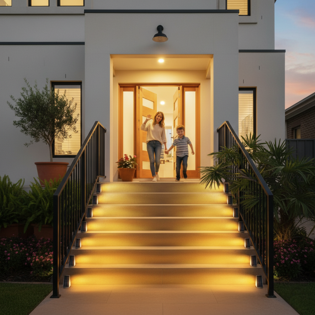 LuxStep™ Solar Step Lights — Warm, Safer Steps in Minutes
