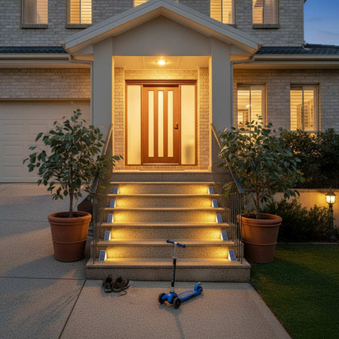 LuxStep™ Solar Step Lights — Warm, Safer Steps in Minutes